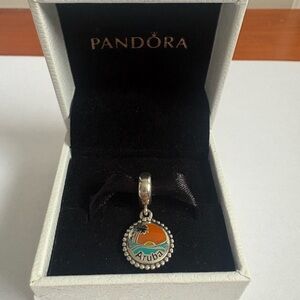 Pandora Aruba Charm with Orange and Green Accents